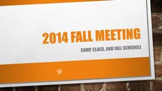 2014 Fall meeting