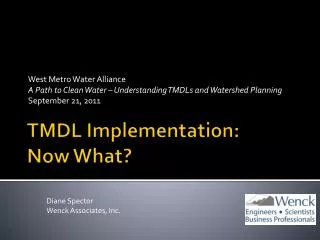 TMDL Implementation: Now What?