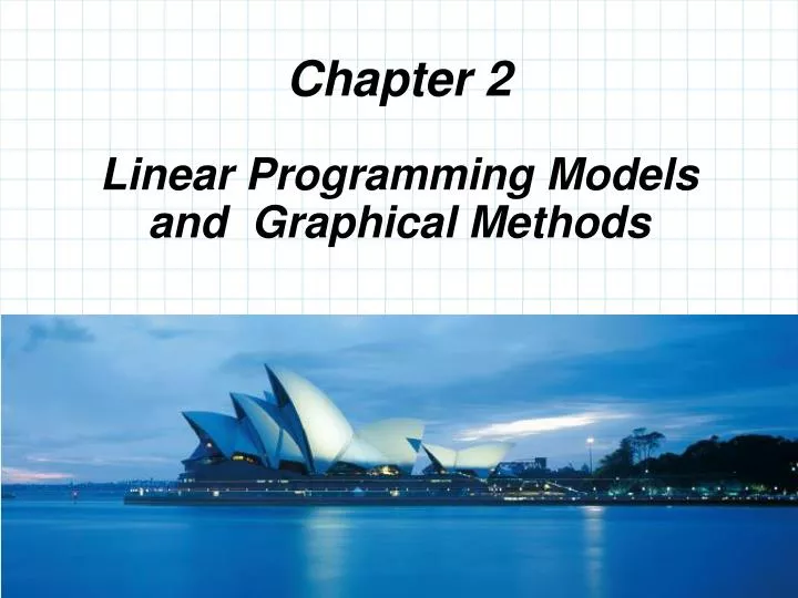 linear programming models and graphical methods