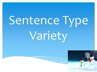 Sentence Type Variety