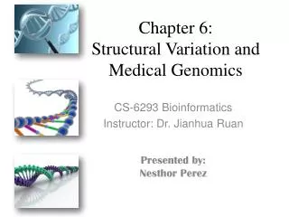 Chapter 6: Structural Variation and Medical Genomics
