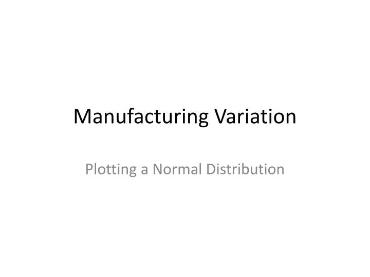 manufacturing variation