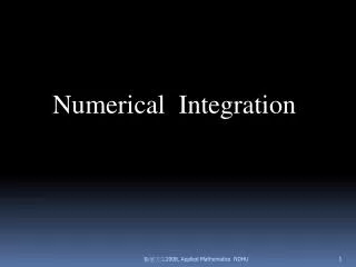 Numerical Integration