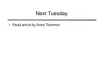 Next Tuesday - slide 1