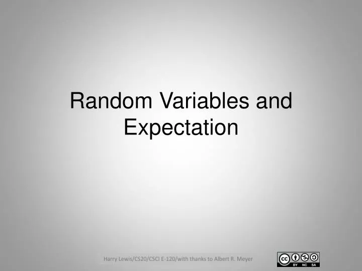 random variables and expectation