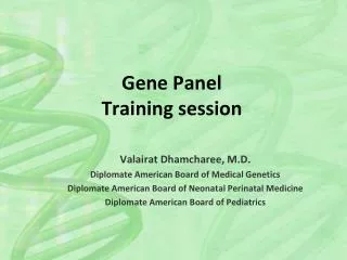 Gene Panel Training session