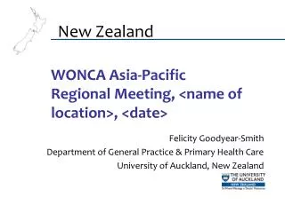 WONCA Asia-Pacific Regional Meeting, &lt;name of location&gt;, &lt;date&gt;
