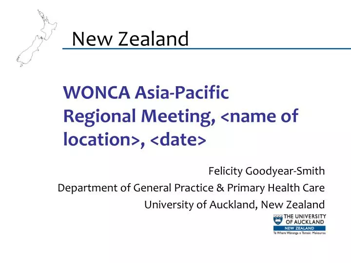 wonca asia pacific regional meeting name of location date