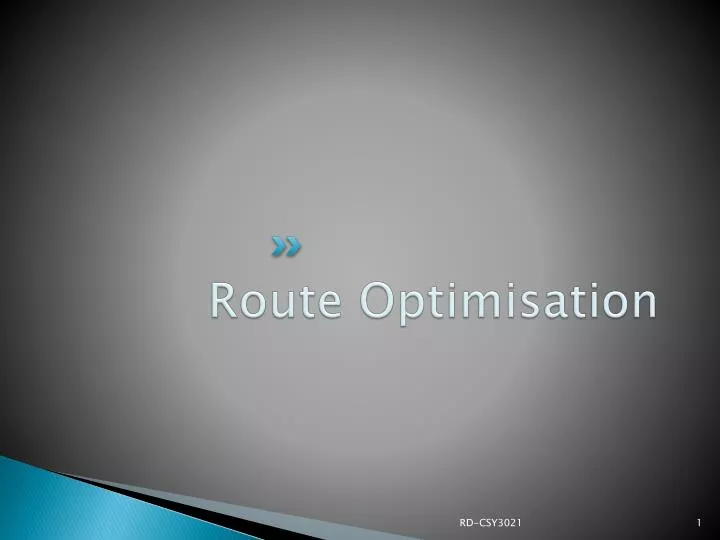 route optimisation