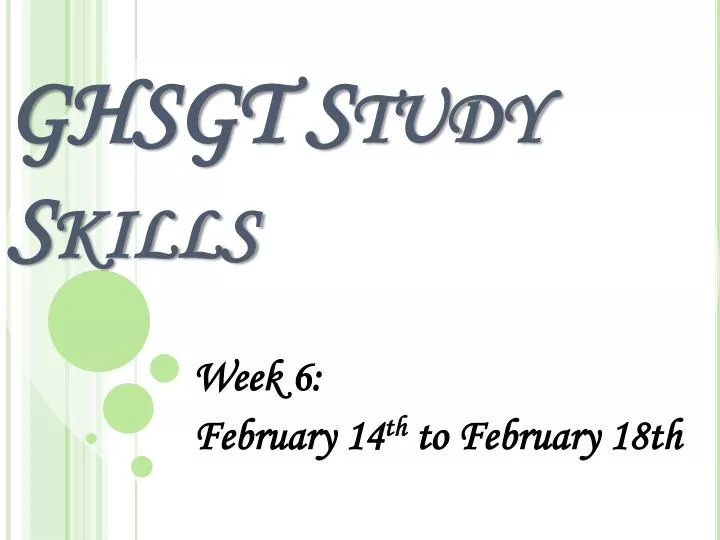 ghsgt study skills