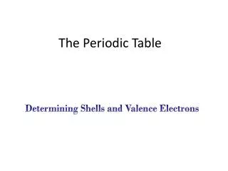 The Periodic Table