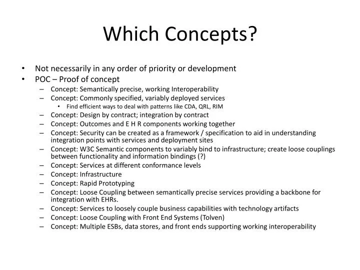 which concepts