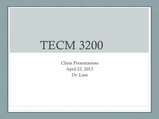 TECM 3200