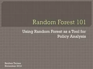 Random Forest 101