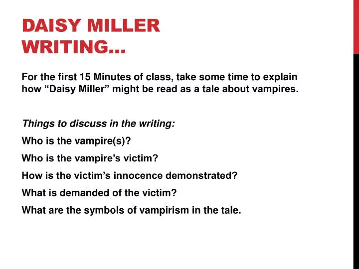 daisy miller writing