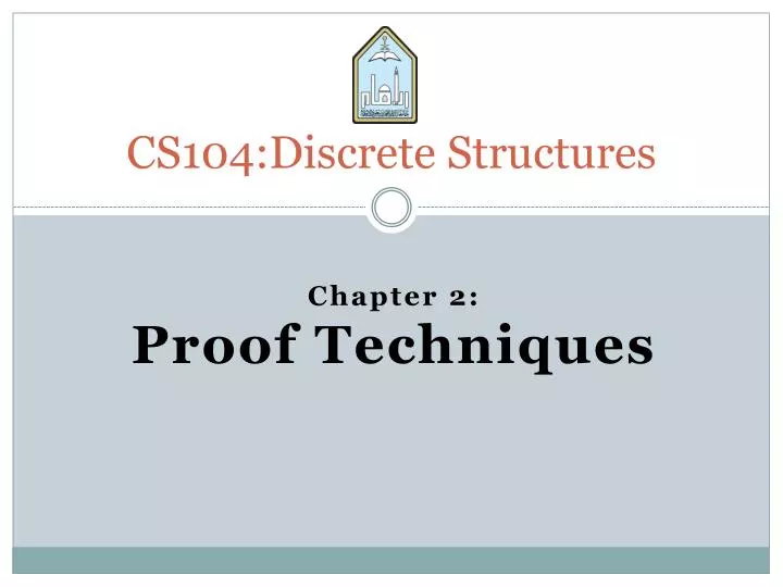 cs104 discrete structures