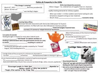 politics prosperity in the 1920s
