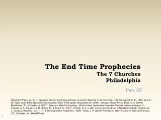The End Time Prophecies The 7 Churches Philadelphia