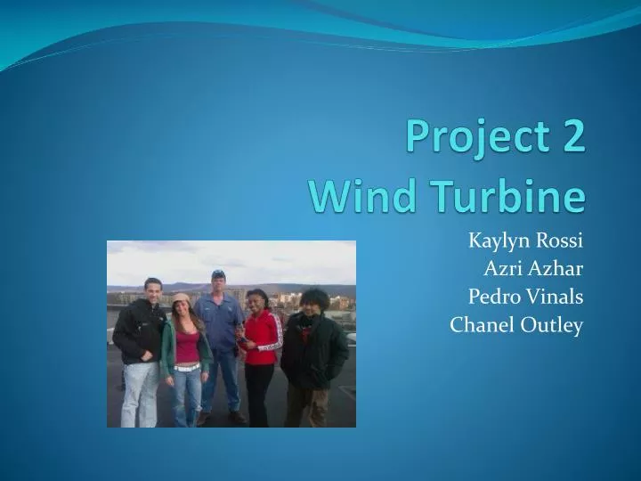 project 2 wind turbine