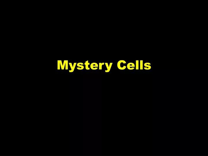 mystery cells