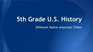 5th Grade U.S. History