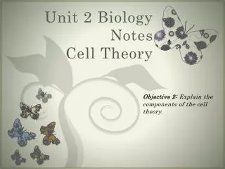 Unit 2 Biology Notes Cell Theory