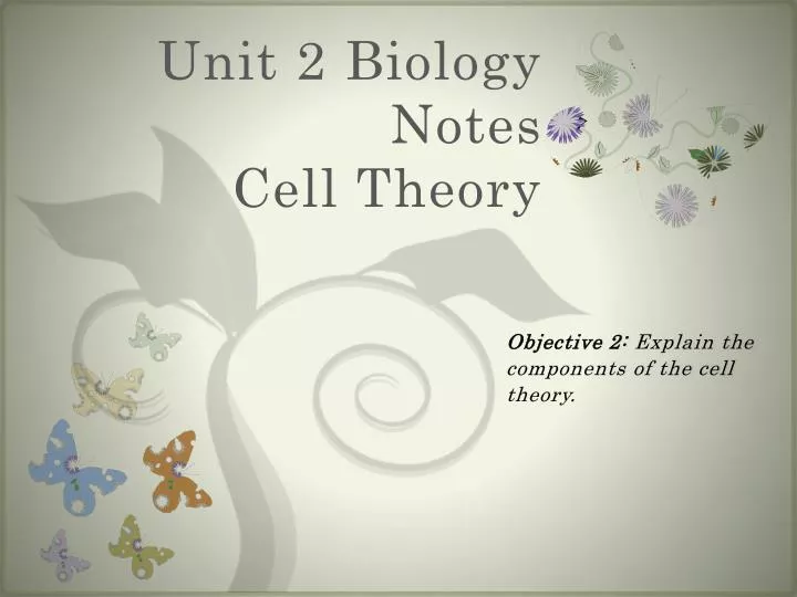 unit 2 biology notes cell theory