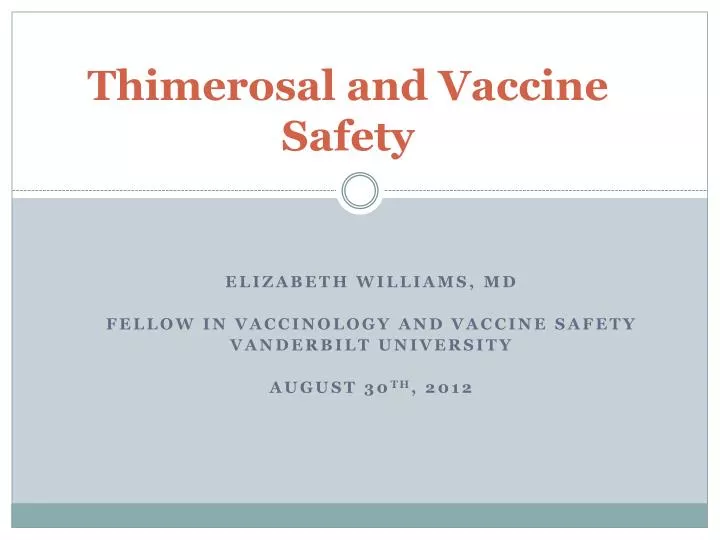 thimerosal and vaccine safety