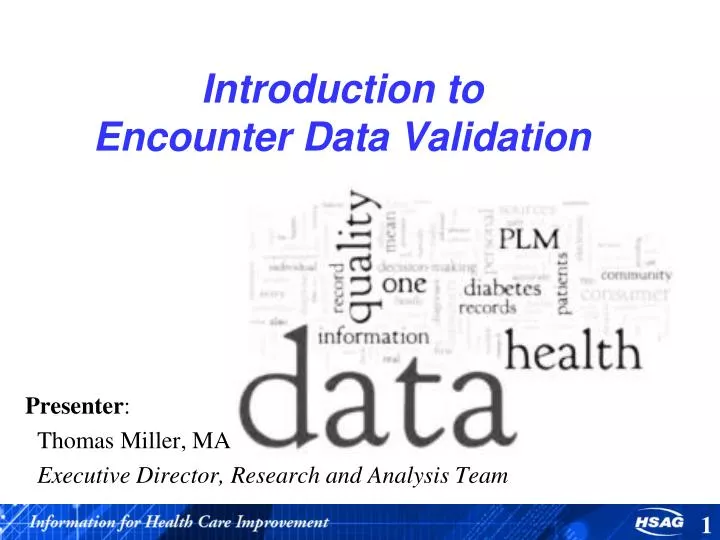 introduction to encounter data validation