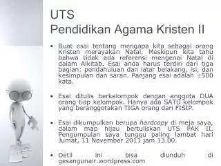uts pendidikan agama kristen ii