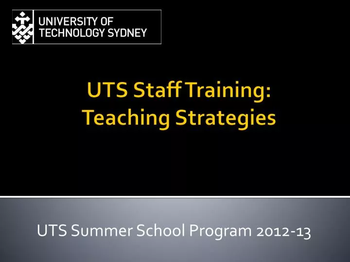 uts summer school program 2012 13