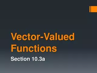 vector valued functions