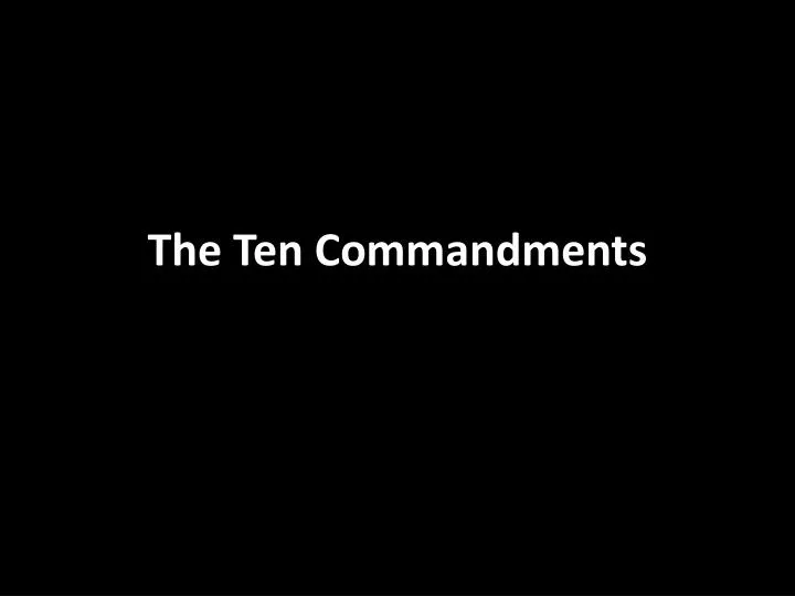 the ten commandments