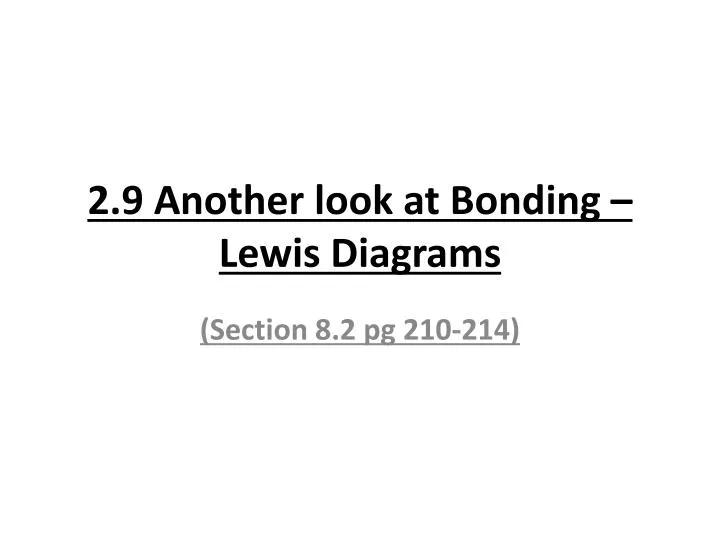 2 9 another look at bonding lewis diagrams