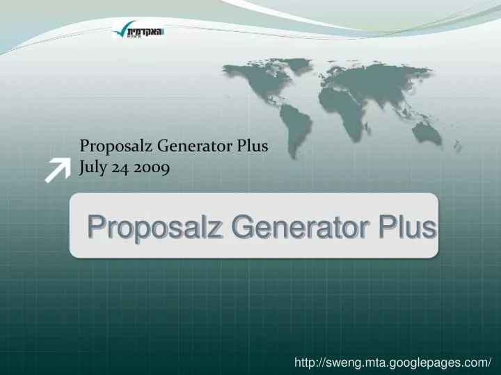 proposalz generator plus july 24 2009