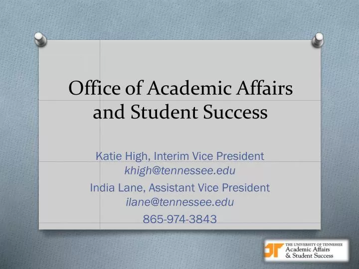 office of academic affairs and student success