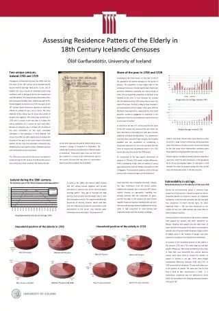 Assessing Residence Patters of the Elderly in 18th Century Icelandic Censuses