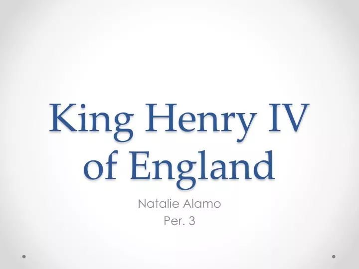 king henry iv of england