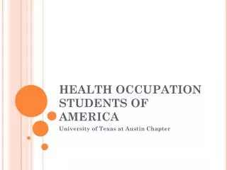 HEALTH OCCUPATION STUDENTS OF AMERICA