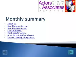 Monthly summary