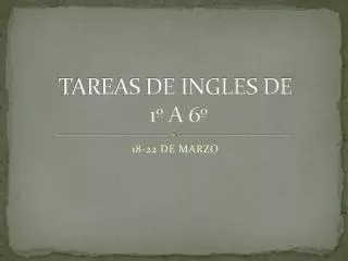 tareas de ingles de 1 a 6