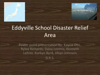 Eddyville School Disaster Relief Area