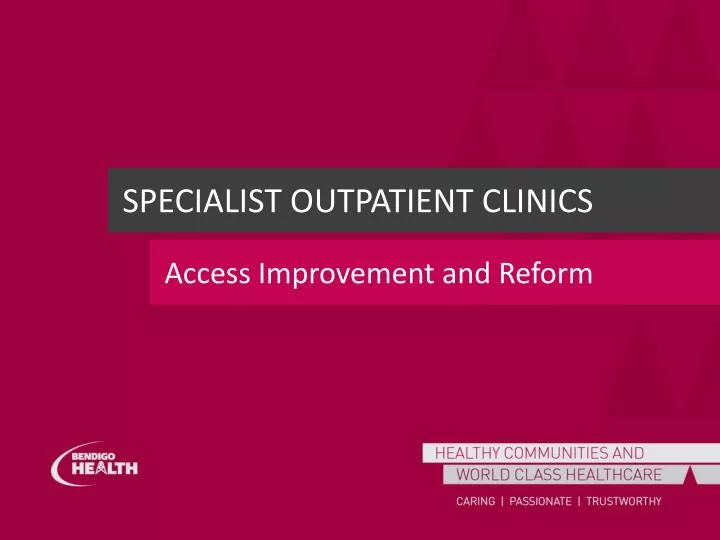 specialist outpatient clinics