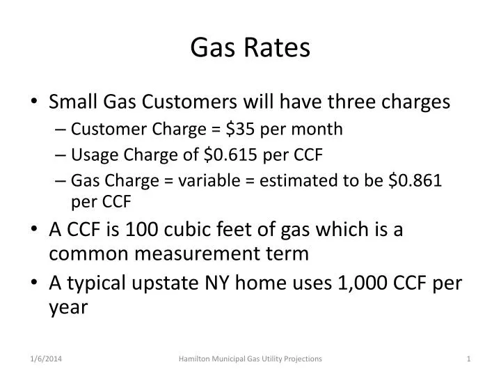 gas rates