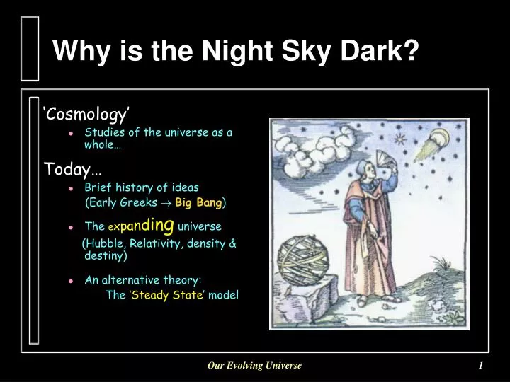 why is the night sky dark