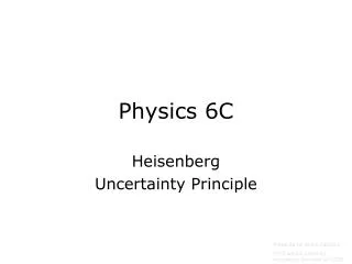 physics 6c