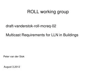ROLL working group