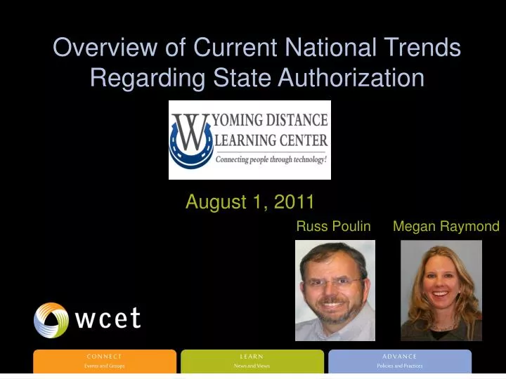 overview of current national trends regarding state authorization