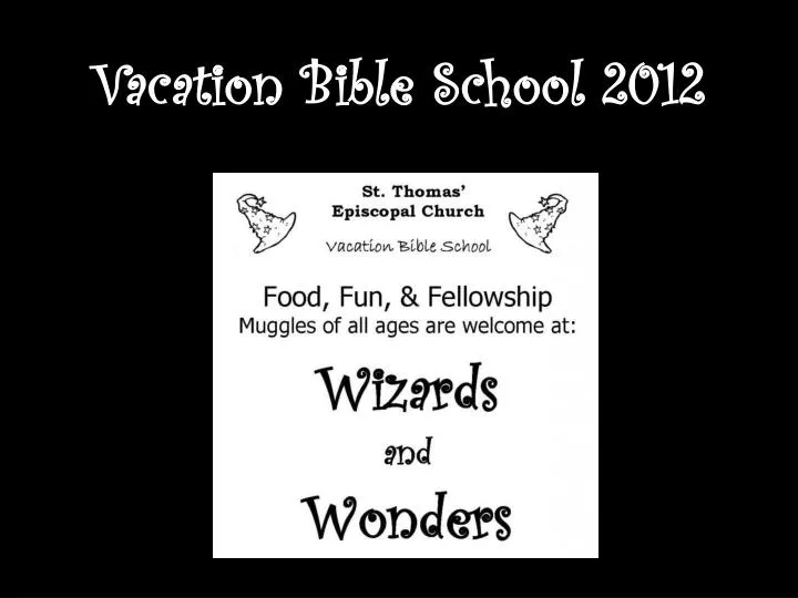 vacation bible school 2012