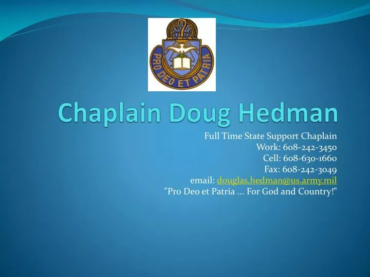 chaplain doug hedman